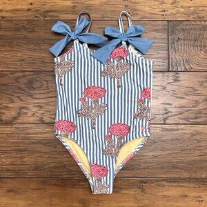 Pink Chicken Lulu One-Piece Swimsuit in Blush Marigold Stripe